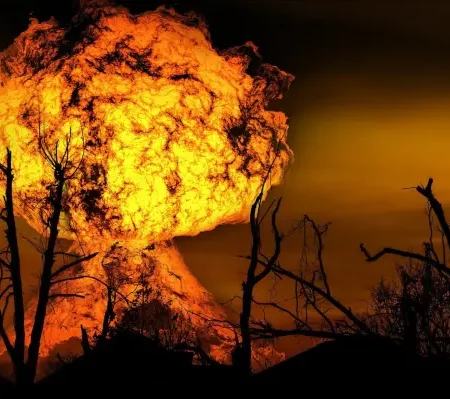 wildfire explosion disaster